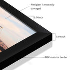 8x12 Picture Frame 3 Pack - Black Poster Frame Display Pictures 6x8 with Mat or 8 x 12 Without Mat for Wall Hanging Horizontal and Vertical