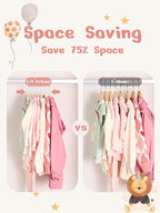 HOUSE DAY 11 Inch Velvet Baby Hangers 50 Pack Beige, Premium Kids Hangers for Children, Infant & Toddler Clothes, Durable Non Slip Small Baby Felt Hanger for Closet, Ideal for Everyday Use
