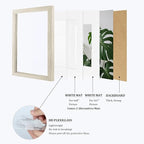 Egofine 9x12 Picture Frames Set of 4, Made of Solid Wood Covered by Plexiglass 5x7 and 6x8 with Mat or 9x12 without Mat, for Table Top Display and Wall Mounting Photo Frame Distressed Wood Grain