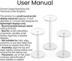 QWORK Round Acrylic Display Stand, Premium Clear Round Riser Stands, Set of 3