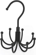 Belt Hanger, Space Saving Belt Organizer for Closet, Max 24 Storage Capacity, Rotating Belt Rack Closet Organizers and Storage for Hanging Belt, Ties, Black