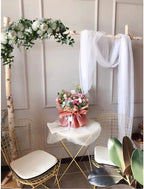 H&S BRIDAL Wedding Arch Flowers, 30 Inch Rustic Artificial Floral Swag for Door Lintel, Green Leaves Rose Peony Sunflowers Table Centerpieces Home Decoration