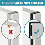 Booda Brand Over The Door Hooks 14”, 4 Pack Upgraded Widen Hanger Hook Fits 1-3/4” & 1-3/8”Door Widths, Z-Shaped Wreath Sturdy for Hanging Wreaths, Hats, and Clothes (Black)