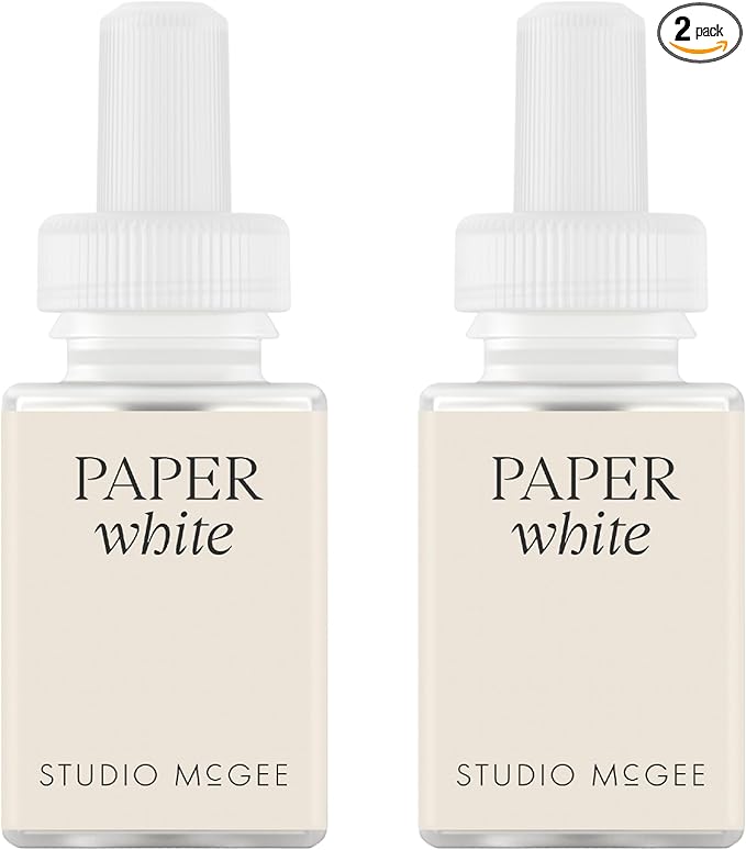 Pura x Studio McGee Home Scent Refill - Smart Air Diffuser - Long-Lasting Luxury Fragrance per Refill - Home Essential - Clean & Safe Diffuser Fragrance - 2 Pack, Paper White