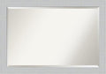 Amanti Art White Wall Mirror 28x40 Shiplap White Rectangle Bathroom Mirror for Wall Decor Living Room, Large Cottage Wood Frame, Hangs Horizonally and Vertically, Bathroom Decor, Beveled Edge
