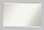 Amanti Art White Wall Mirror 28x40 Shiplap White Rectangle Bathroom Mirror for Wall Decor Living Room, Large Cottage Wood Frame, Hangs Horizonally and Vertically, Bathroom Decor, Beveled Edge