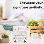 5" Rustic Inspirational Wooden Sign - 'Be Someone Who Makes Everyone Feel Like They Are Someone' Farmhouse Wooden Plaque with Metal Stand, Motivational Quote Decor for Office, Home, or Room - A09