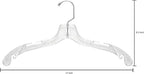 DEILSY™ Clear Plastic Hangers 12 Pack Durable Clothes Hanger for Wardrobe Organization, Essential Plastic Hanger for Garments, Versatile Coat Hangers for Home and Retail Use