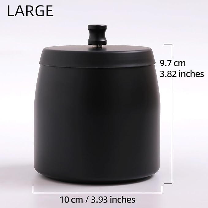 Large Ashtray with Lid for Cigarette, Stainless Steel Smokeless Odorless Windproof Ash tray for Home Office Tabletop Outside Patio Outdoor Balcony(3.93"x3.2"x3.82")