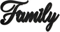 CREATCABIN Family Wood Cut Decor Laser Cut Sign Wooden Door Sign Wall Hanging Decoration Unfinished Color DIY Crafts New House Door Display Gift for Friends New Couple Housewarming Black 11.9x6.3 Inch