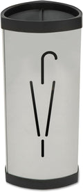 ALBA PMTRIA2M Triangular Umbrella Stand, 10 1/4w x 10 1/4d x 23 2/3h, Silver/Black