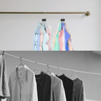 2pcs Belt Hanger for Wardrobe Closet, 360°Rotatable Belt Organizer Holder with 6 Hooks Each Space-Saving Tie Rack Metal & Wood Bra Storage Accessories for Tank Top Scarf Hat Purse (Black)