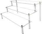 AZEAM Acrylic Riser,Clear Display Risers Stand Perfume Organizer Cologne Acrylic Shelves 3 Tiered Cupcake Shelf for Amiibo Funko POP Figures Food Desserts Holder Collection Cosmetic Vendor Product