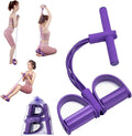 Fitness Resistance Bands Set with Handles & Ankle Straps - 4 Tube Exercise Bands for Arm, Leg, Strength Training, Stretching - Home Gym Workout Equipment