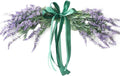 Artificial Lavender Flower Swag,21.6 Inch Simulation Lavender Flowers Swag Garland Wreath with Green Ribbon for Home Front Door/Wedding Table Centerpieces