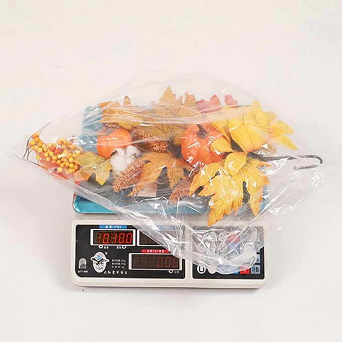 Ochine Artificial Fall Teardrop Swag - Autumn Harvest Hanging Flower for Front Door - Thanksgiving Halloween Christmas Decoration
