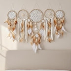 Dream Catchers Boho Wall Decor Moon and Sun Feather Handmade Traditional Dream Catcher Wall Hanging Decor for Kids Bedroom Adult Living Room Home Bohemian Decorations (Camels Set)