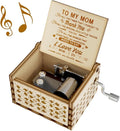 Ucuber You are My Sunshine Music Box, Gift for Mom from Daughter, Wood Laser Engraved Vintage Mini Size Boxes, Unique Best Mother's Day, Birthday/Christmas, Thanksgiving Day