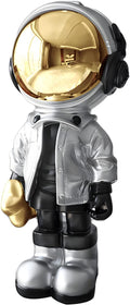 Dosker Astronaut Statues Spaceman Sculpture Polyresin Arts Gifts Silver Figurine Ornament Room Decor for Men,Home and Crafts Desktop Accessories Tabletop Decoration, Living Room, Office, Bookshelf
