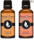 Eternal Essence Oils 2 Pack 30ml Premium Fragrance Oil - Peaches & Cream and Orange Creamsicle - for Candle, Soap Making, Aromatherapy, Diffusers, Home Care, & Humidifiers