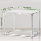 XXX-Large Extra Large Acrylic Display Case 17''x13''x13'' Transparent Shoe Display Case Sneaker Bag Organizer Clear Stackable Boot & Shoe Boxes Large Showcase for Helmet, Handbag, Figures Collectibles