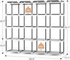 VTRIN Portable Closet for Hanging Clothes 67 Inch Wide Large Capacity Portable Wardrobe Closet with Cover, 4 Storage Shelves and 4 Hanging Rod Sturdy Free Standing Closet for Bedroom, White