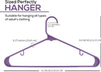 Utopia Home Plastic Hangers 50 Pack - Clothes Hanger with Hooks - Durable & Space Saving Coat Hanger - Heavy Duty Purple Hangers - Skirt Hangers