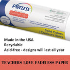 Fadeless Bulletin Board Paper, Fade-Resistant Paper for Classroom Decor, 48” x 12’, Watercolor, 1 Roll