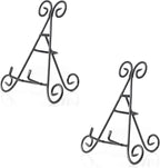 Huji Sturdy Iron Display Stand Holder for Home Kitchen Decoration Platters, Pictures, Frames and Books. (2, 9")