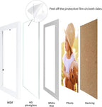 Lyeasw White 8x10 Picture Frame Set of 15, Display Pictures 8x10 with Mat or 9x11 without Mat, Multi Photo Frames for Wall Mounting or Tabletop Display