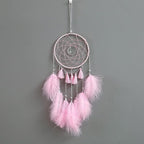 DIY Dream Catcher Kit - Making Dream Catcher Supplies Craft Kit, Handmade Wall Decor for Bedroom, Living Room, Wedding and Party Decoration (Moon-Pink)