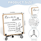 Funny Bathroom Decor, Bathroom Wooden Sign with Stand Decor, Farmhouse Home Toilet Desk Shelf Accessories, Rustic Table Decorations Supplies