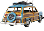 HomeRoots 6" Blue and Yellow Metal Hand Painted Decorative Car