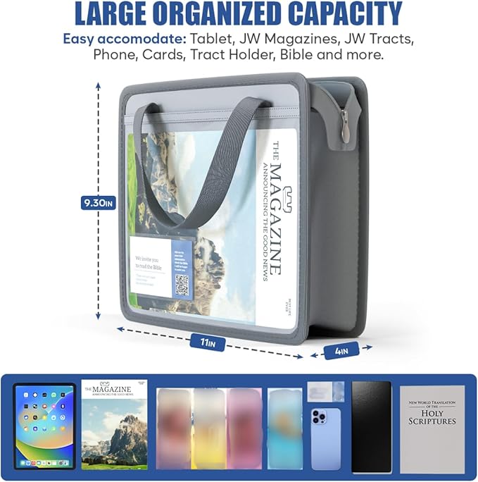 JW Magazine and Tract Holder, JW Field Service Supplies, JW Gifts Ideas, JW Ministry Supplies, jw.org Gifts, JW Ministry Organizer, JW Magazine Holder, Jehovah Witness Ministry Supplies, JW Supplies