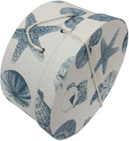 Sarah's Hat Boxes Classic Shells Hat Box – 14.75" x 7.5" (Dia. x Ht.) Handmade in USA – Odorless Non-Toxic Adhesive, Cording Handle – Premium Storage for Hats & Accessories