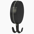 Haute Decor Attract Magnetic Wreath Hanger (Black Matte, Set of 2 Magnets) - for 2 Metal Doors/Surfaces or 1 Single-Pane Glass Door/Window - Holds up to 10lbs.