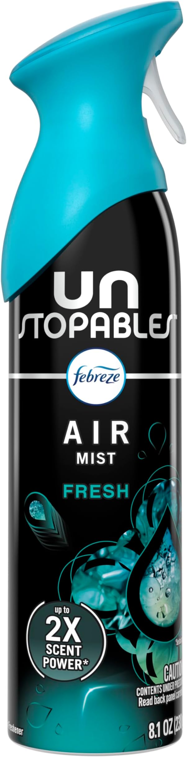 Febreze Air Mist, Air Freshener Spray, Odor Fighting Room Spray, Deodorizer for Home Bathroom Kitchen Office Apartment Dorm Room Classroom, Unstopables Fresh Scent, 8.1oz (Pack of 6)