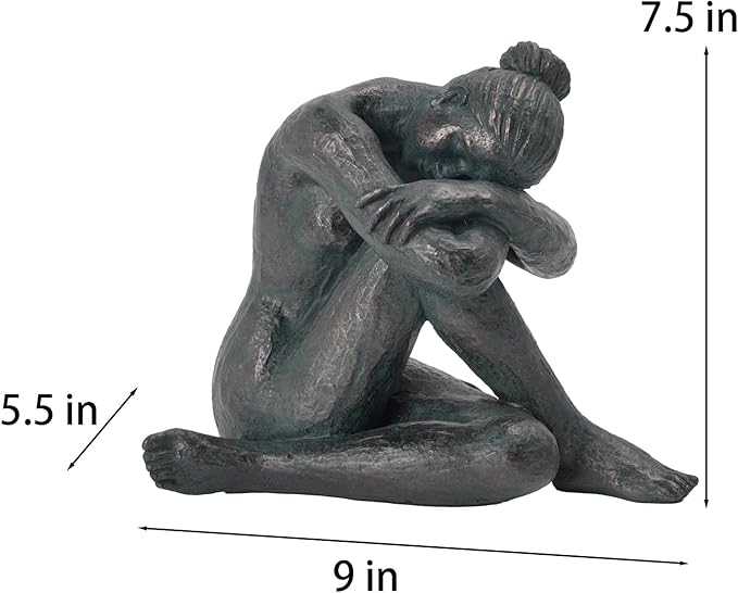 Guichifun Yoga Dancer Statue Home Decoration - Resin Sculpture Modern Creative Home Ballet Dancers Handicrafts Art Ware Shelf Decor Living Room Ornament Gifts 9 x 5.5 x 7.5 Inch
