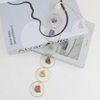 Feng Shui Yoga Ornament Handmade Natural Gemstone Crystal Hanging Ornaments 7 Chakra for Home Decoration Window Decor Tumbled Palm Stones