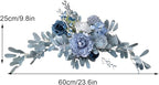 Wnvivi Artificial Flower Swag,Wedding Arch Flowers,Rose Swag Arch Swag Lintel Floral for Wedding Ceremony,Front Door,Centerpiece Decor-Blue
