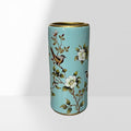Ceramic Umbrella Stand Umbrella Holder for Entryway Hand-Made Umbrella Stand Barrels Umbrella Holder Cane Floor Standing Vase Ceramic Storage Bucket for Home Office Entrance Indoor.(Light blue 2022)
