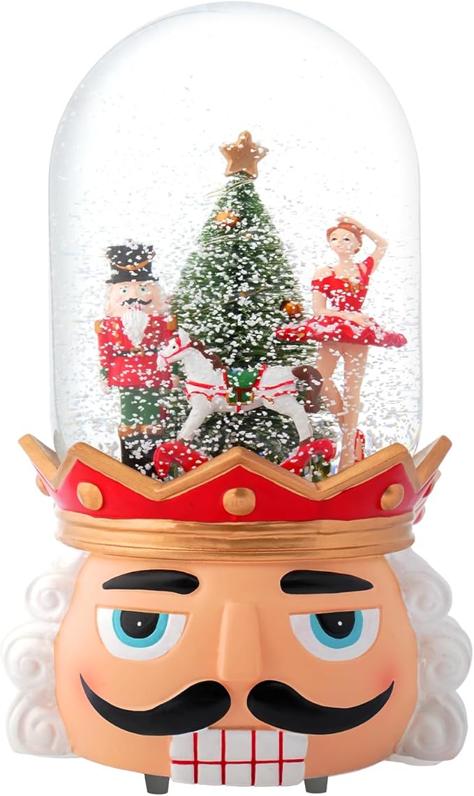 Snow Globe Pink Sofa/Dog and Cat Snowglobe with Music Birthday Party Decorations Creative Collectibles (SJQ-GS7540-120MM) (Ballet Girl)