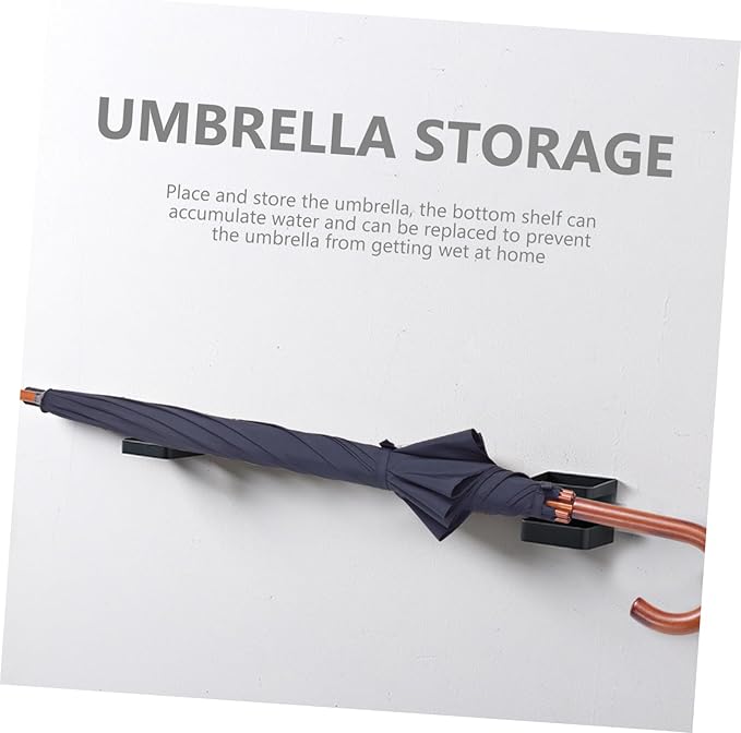 HEALLILY Elegant Wall-mounted Umbrella Rack Pp Material Rust- Storage Rack for Fresh Produce
