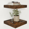 Vivelove 12" Deep Floating Shelves for Wall 12" Long, Wall Shelves for Living Room Bedroom Bathroom Kitchen Laundry Room, Farmhouse Rustic Shelves for Home Decor, 12" X 12" X 2" Set Of 2, Rustic Brown