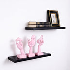 3 Pcs Thinker Small Statue Set - Pink Art Abstract Home Accent Figurines for Decor Woman Apartment Bookshelf Floating Shelf Coffee Table Office Desk Bathroom Counter Decor (3 Pcs Pink, 6")