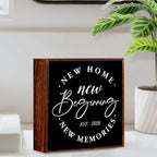 Home Sweet Home Sign Black Room Decor 2026 Housewarming Gifts Housewarming Party Decorations Wooden Box Sign Plaque for Living Room Bathroom Bedroom Shelf Desk Decor