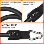 WHATAFIT Resistance Bands Set with Handles - Exercise Bands Home Gym Strength Training Equipment, Includes Door Anchor & Ankle Straps for Full Body Workout Bands, Physical Therapy - for Men and Women