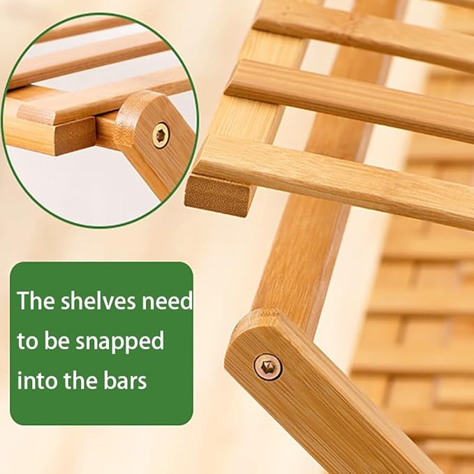 Bamboo Shoe Rack,Portable Folding Shoe Storage Rack,Without Installation Shoe Organizer for Corridors, Bedrooms and Other Spaces (3 Tier)