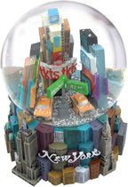 Musical Times Square Snow Globe, 5.5 Inches Tall, New York Cityscape with Broadway and Empire Building