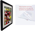 Goldfinch 4 Packs Sports Magazine Frames Displays Magazines Measuring 8.5 x 11.25 or 8.25 x 11 inches with Double White Core Matting, Deep Frame Moulding, with Installed Hangers
